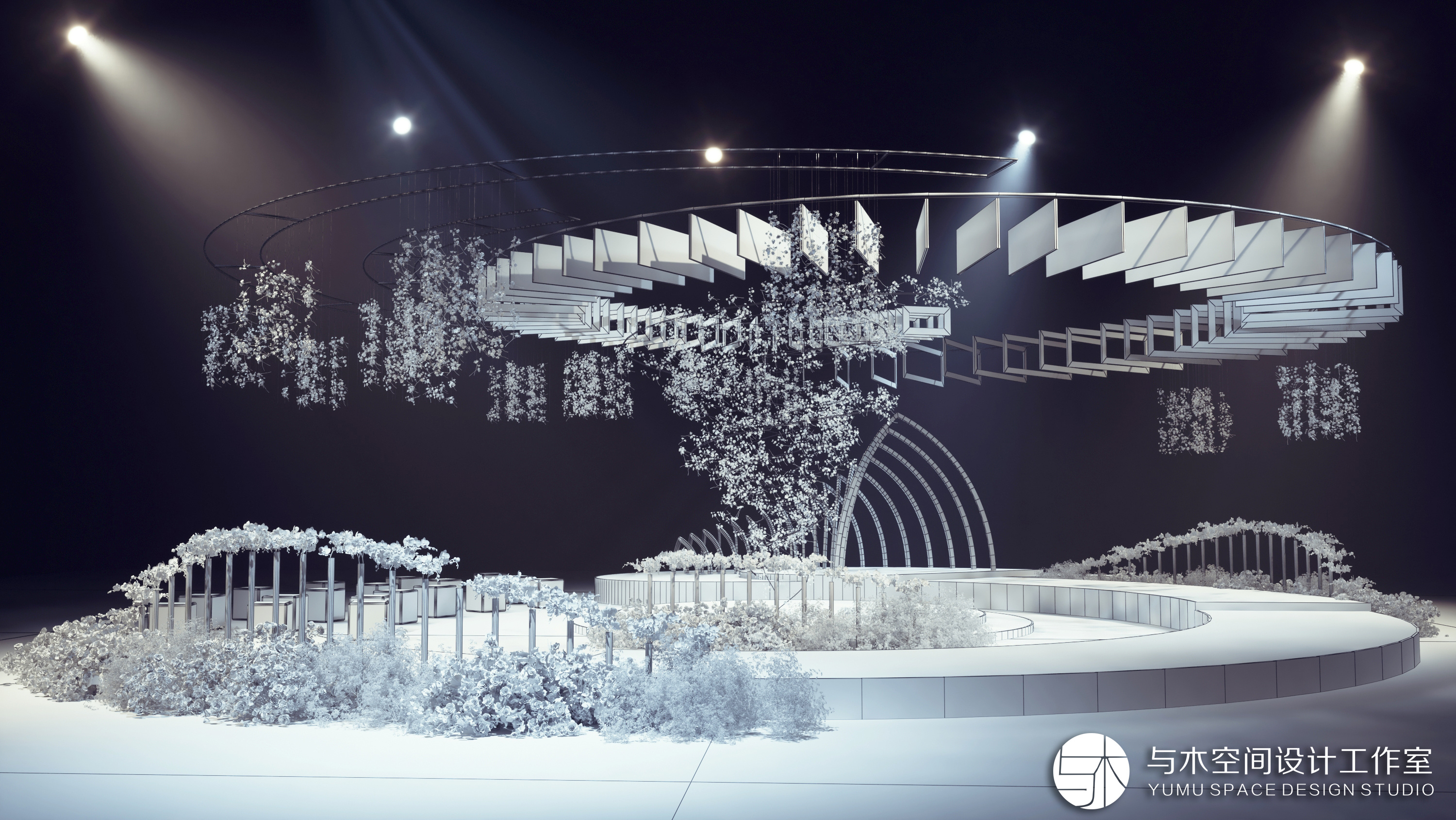 用3dmax还原的婚礼主题场景《境》