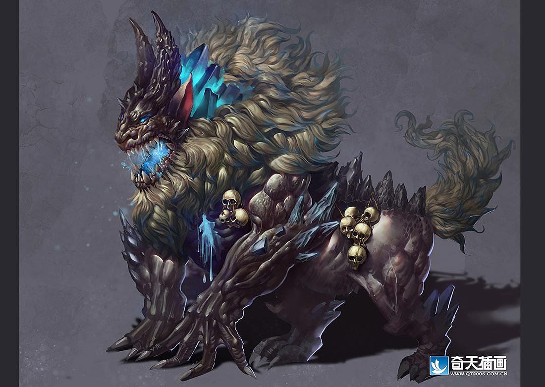 奇天插画-定魂兽