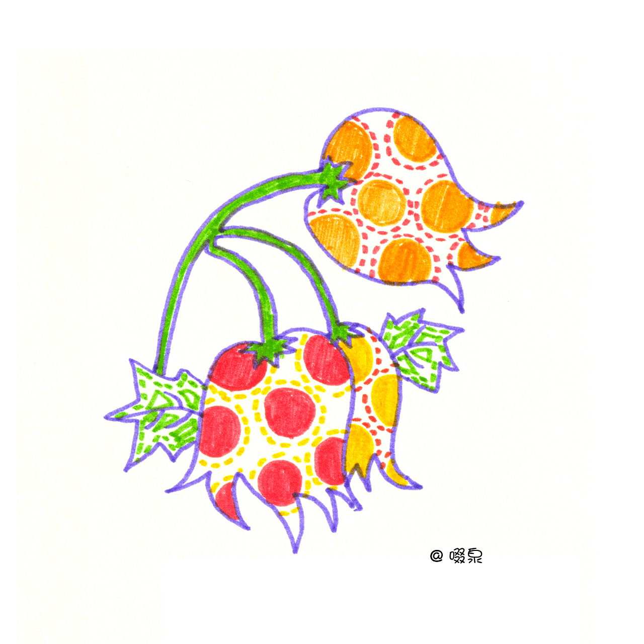 啜泉原创作品《一花一世界,一叶一故事》系列5