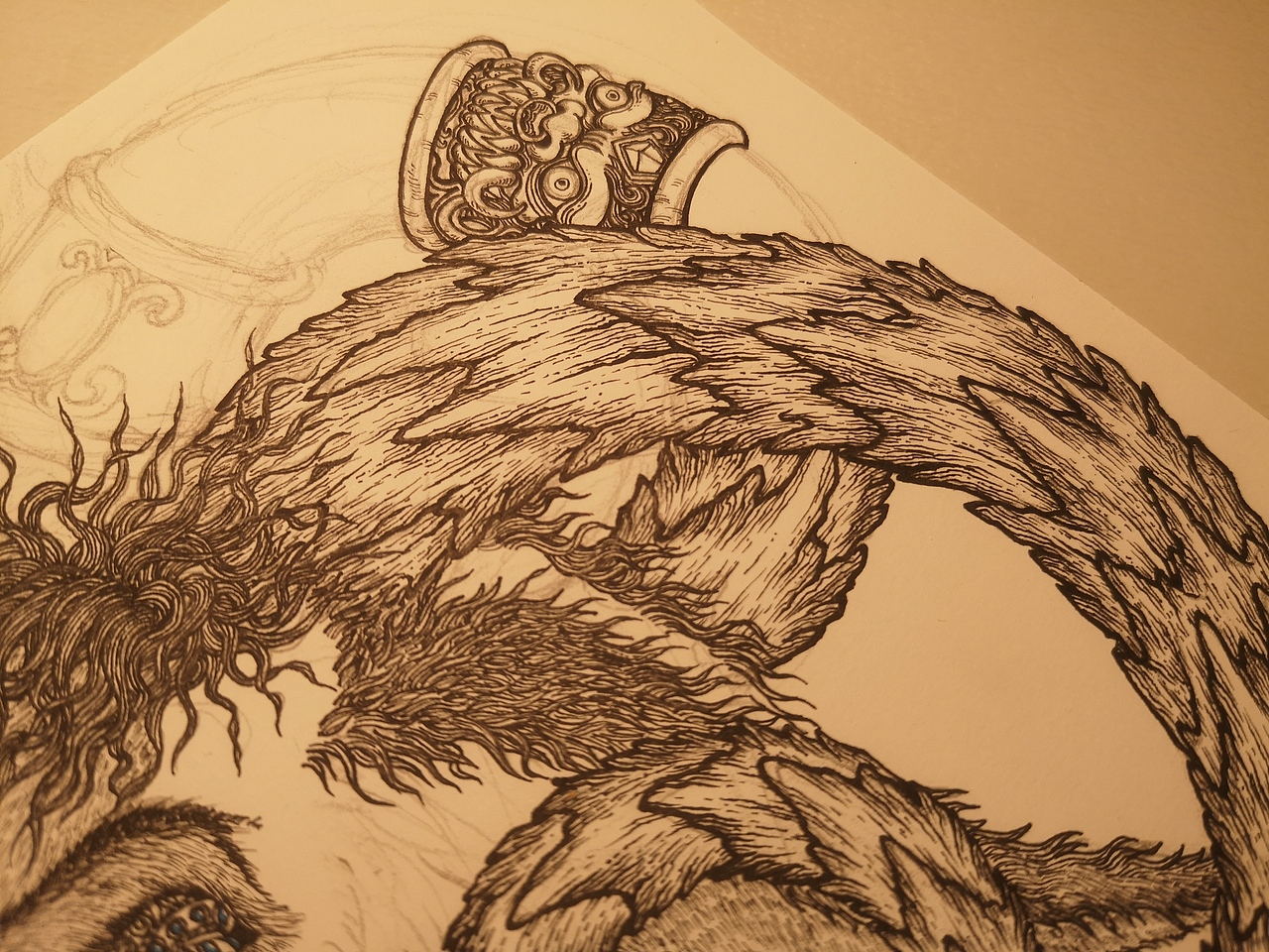 2020.02.07毣柞山海-山海经-南山经-基山-猼訑-竖版图