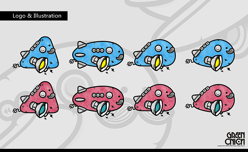 LOGO & ILLUSTRATION 播音机网站(案例)（图ZMzYzMDU4OA==） - 新锐潮流插画 - 站酷设计师onionoo原创素材 - 站酷ZCOOL