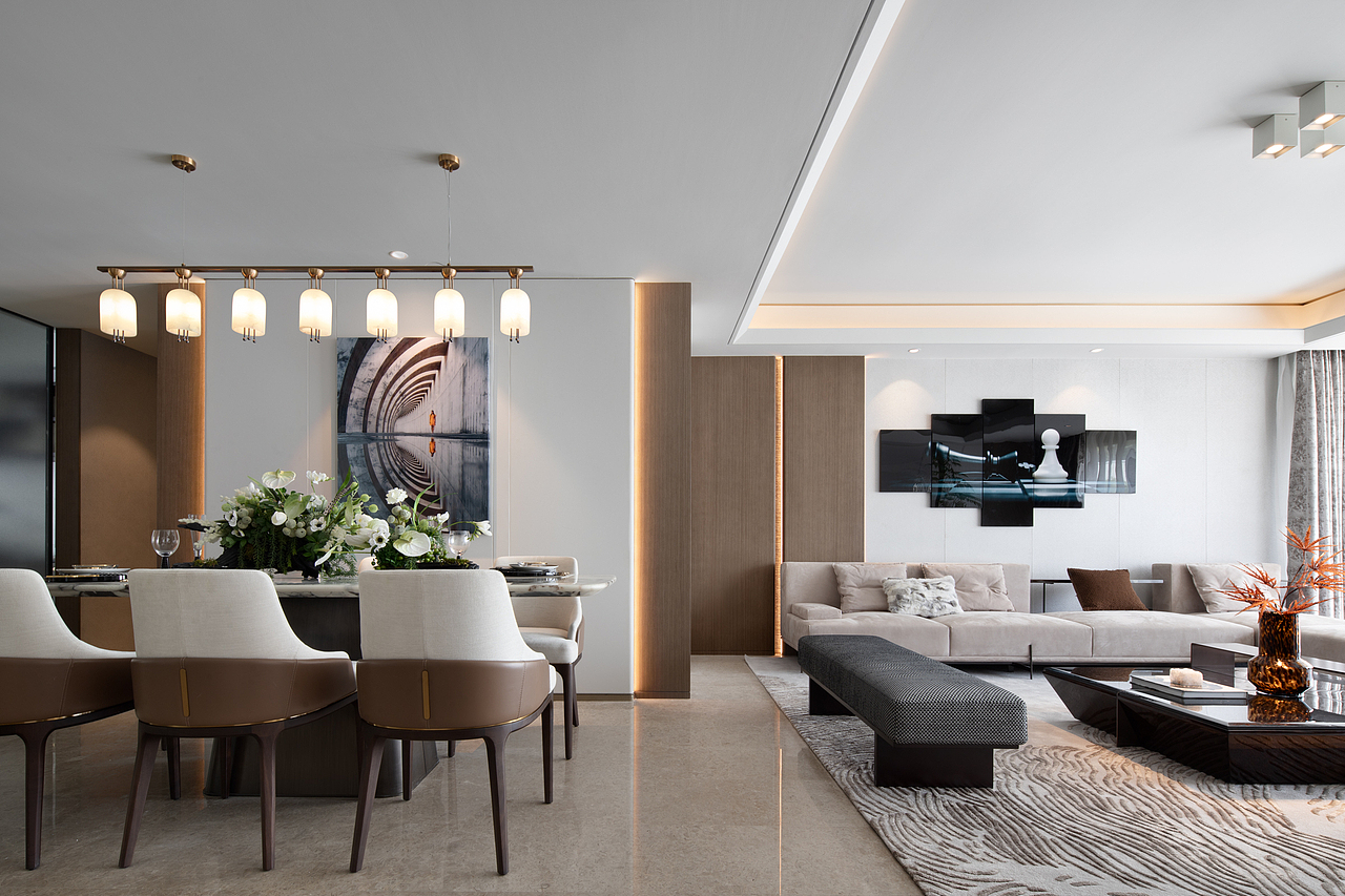 拓者设计吧首发 | 408㎡现代简约静谧生活-無相镜界