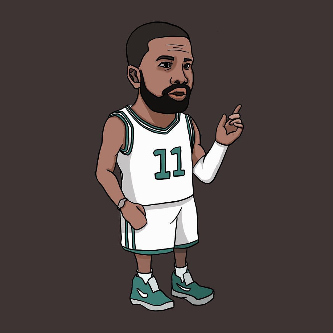 由nba球星招牌庆祝动作所定制的一套球星q版画,快来猜一猜哪些是你