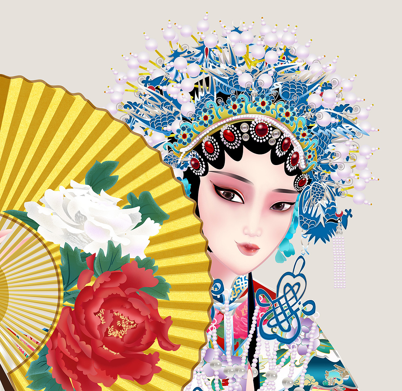 京剧《贵妃醉酒》矢量插画插图戏曲霸王别姬国风国潮