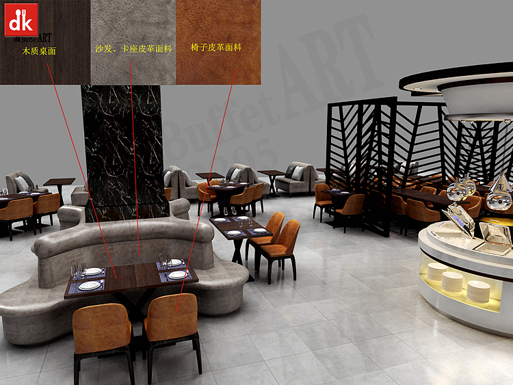 深圳迪克自助餐台餐厅设备厂家直销 自助餐厅设计配套