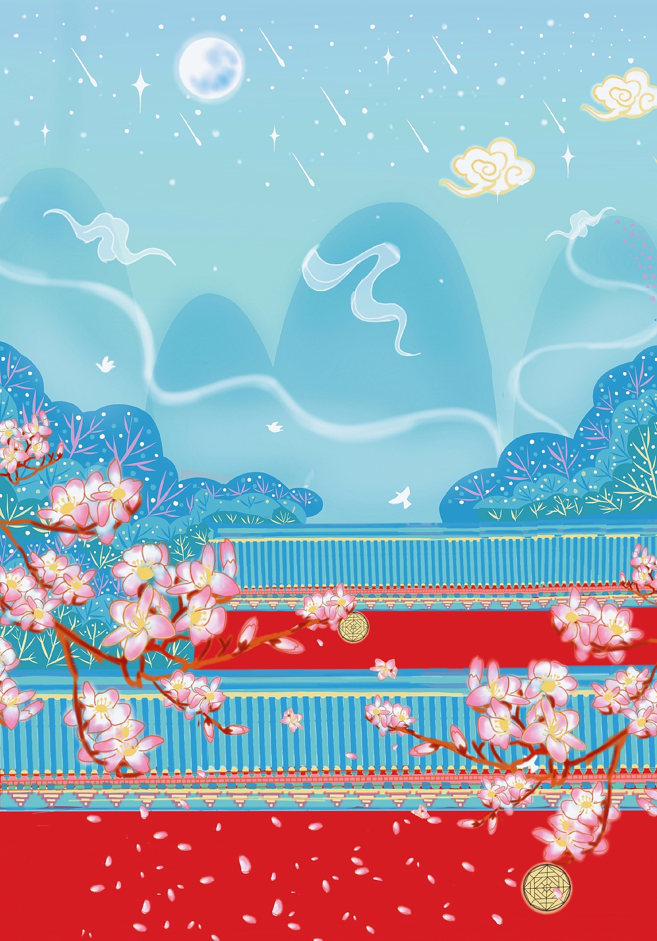 插画——开封古建筑（图ZMjIwOTQ0NTQw） - 创作习作 - 站酷设计师星星点d原创素材 - 站酷ZCOOL