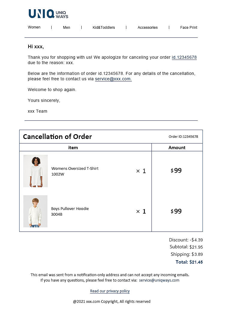 定制品牌项目UNIQWAYS - EDM邮件页面设计2