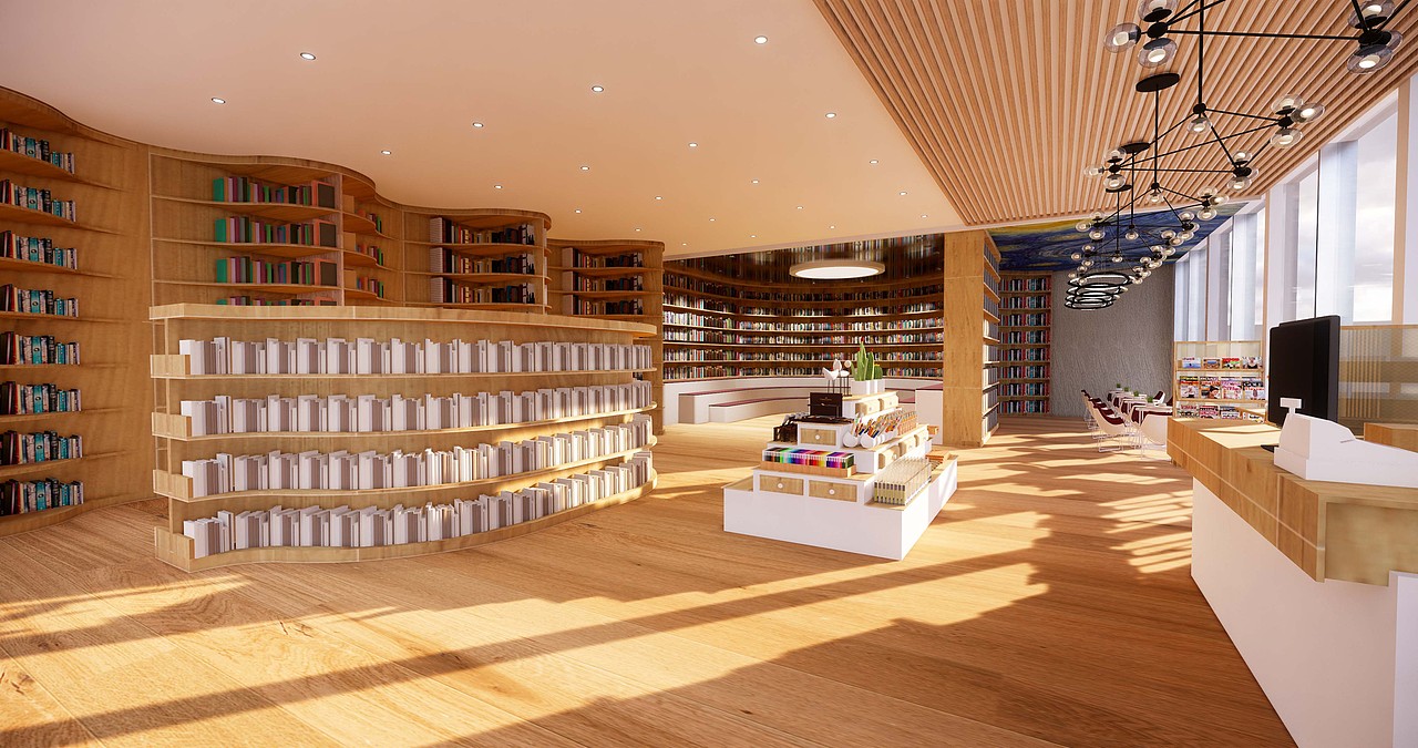 新华书店——空间展示|空间|商业空间设计|露白qwq_原创作品-站酷