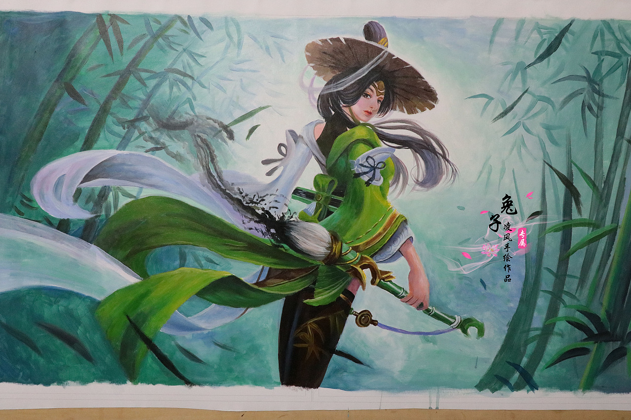 油画手绘王者荣耀上官婉儿【兔子凌风作品】