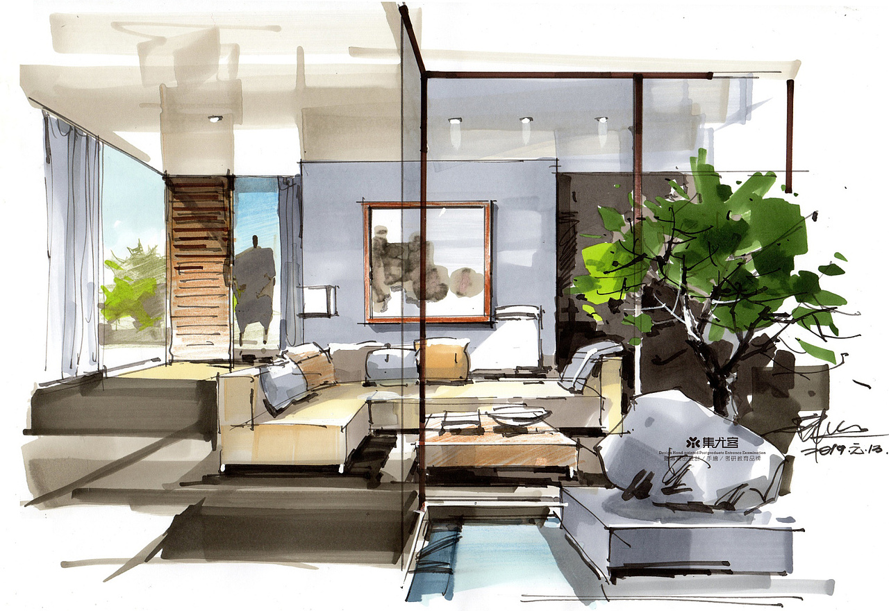 名师作品欣赏陈红卫老师马克笔作品欣赏