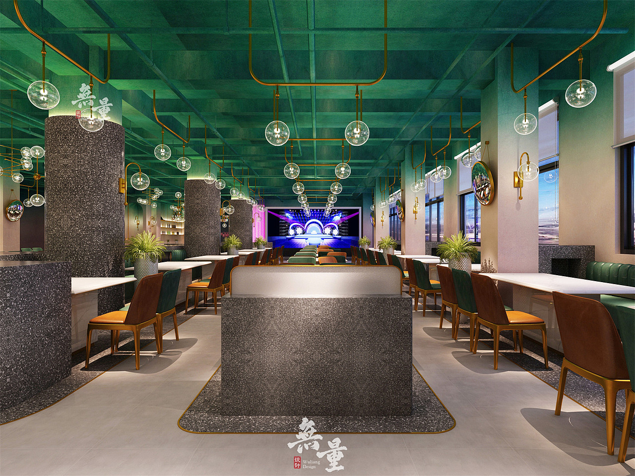 陕西专业烧烤店设计--猛娃烧烤店