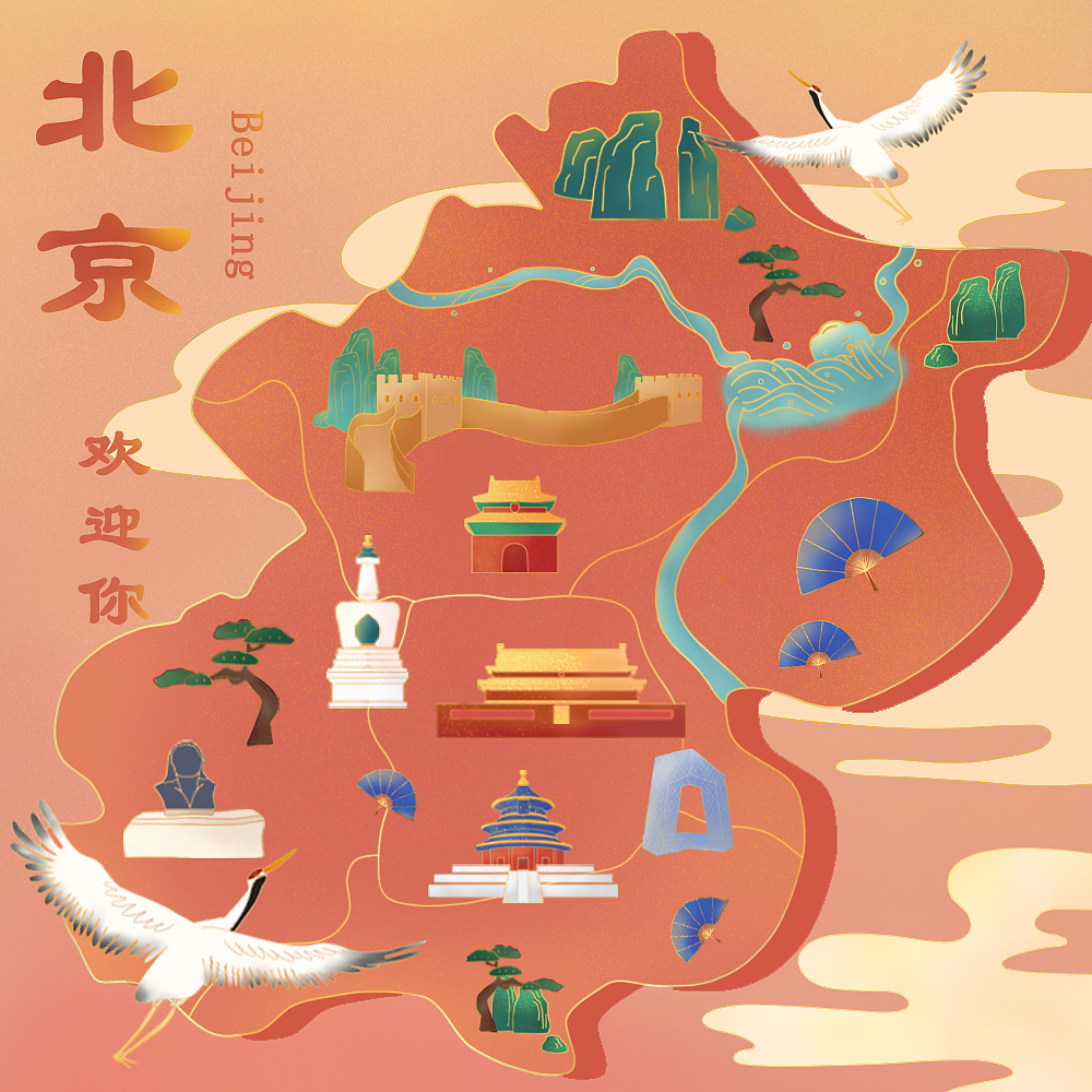 国风手绘地图（图ZMjcyMjc0MjQ4） - 商业插画 - 站酷设计师醉倒在酒窝里原创素材 - 站酷ZCOOL