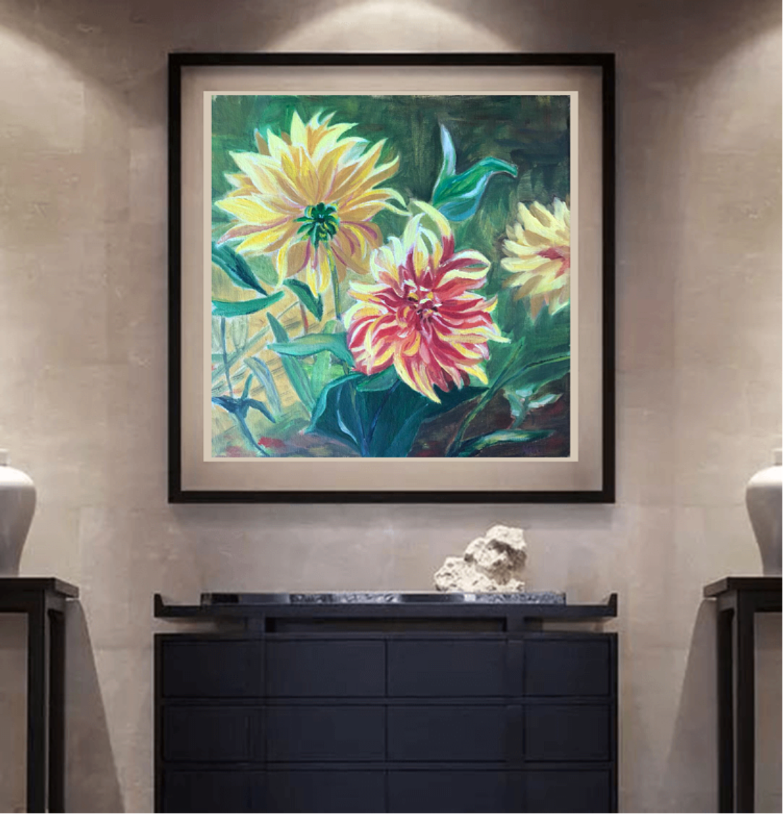 向日葵盛开在江南烟雨中～