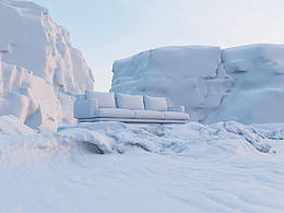 家具概念動畫，第一次用flip_fluids做海浪