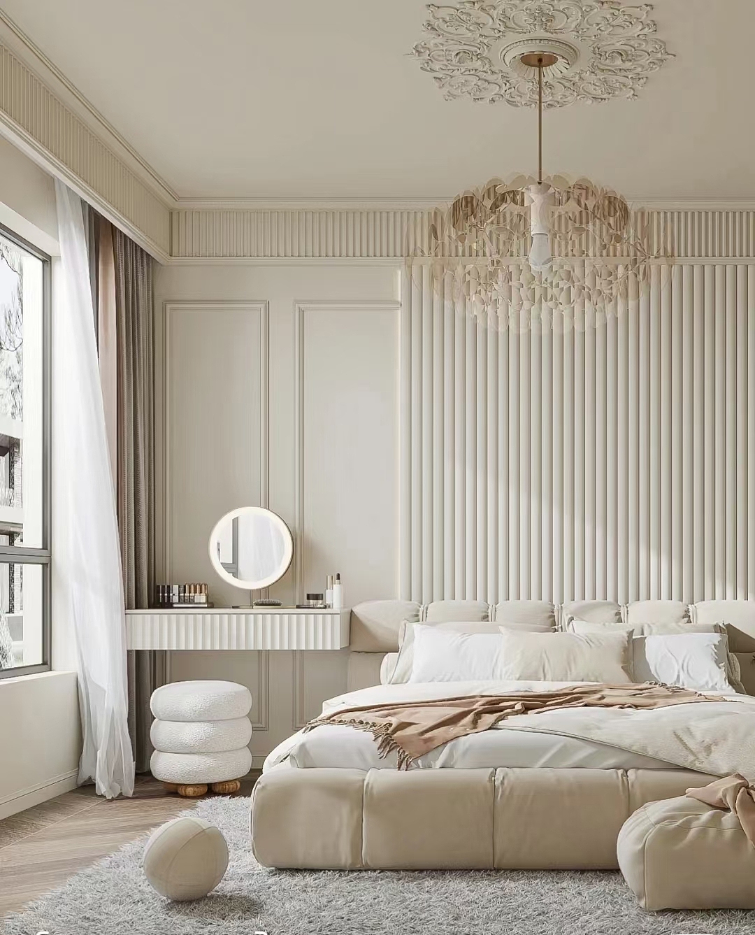 230平米大平层法式奶油风装修设计