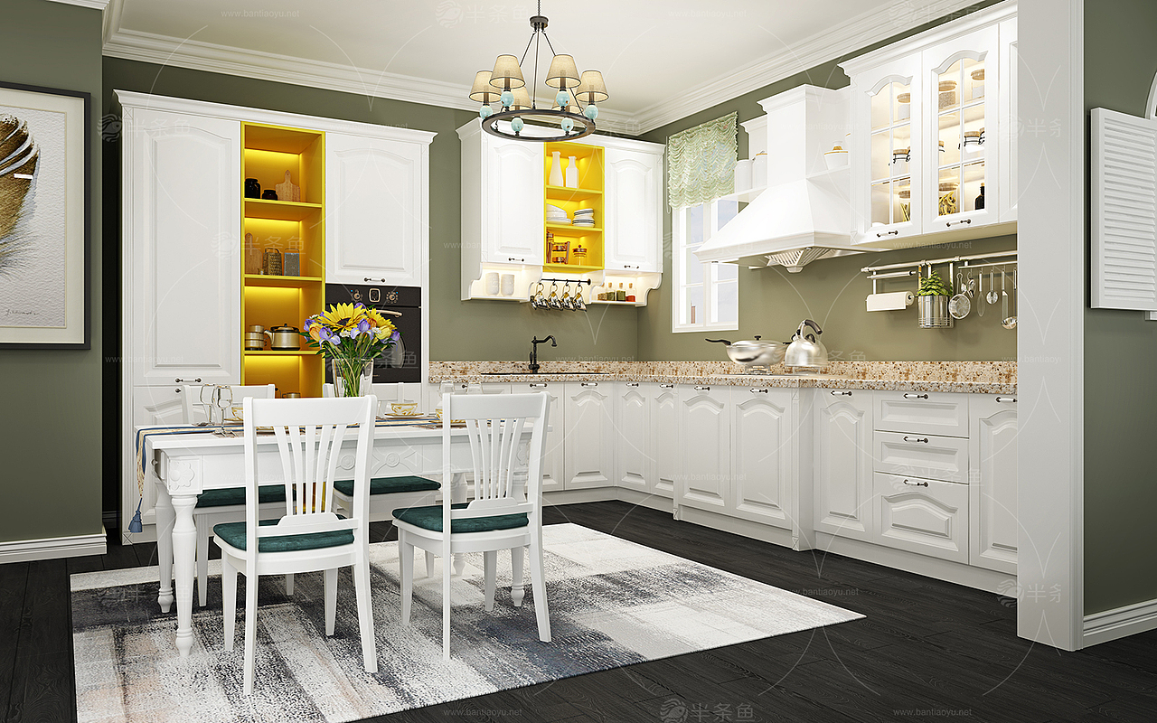 厨房的设计，简单清新