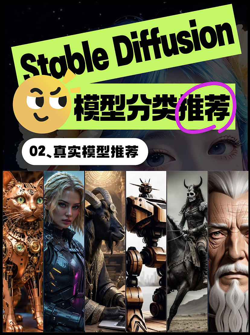 Stable Diffusion 主流模型分类推荐（图ZMzY0NzQxNjQ0） - AI作品 - 站酷设计师木然公子原创素材 - 站酷ZCOOL
