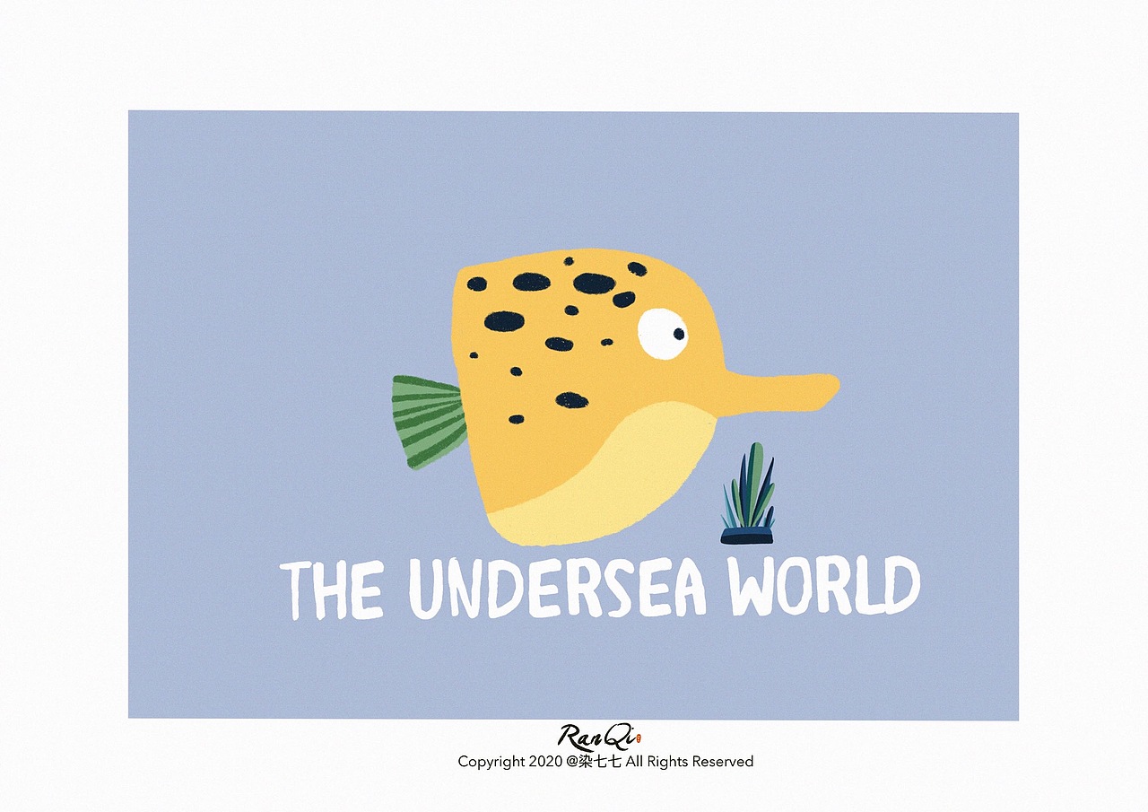 愿我们都能像鱼一样自由！（图ZMTk4NzgxMzA0） - 商业插画 - 站酷设计师染七七Lydia原创素材 - 站酷ZCOOL