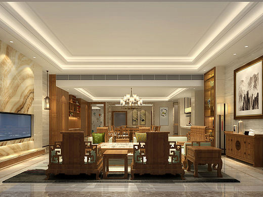 中式别墅设计丨深圳兰乔圣菲别墅