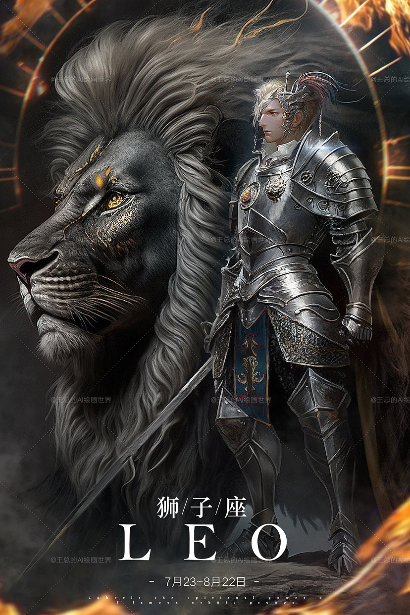 十二星座⭐男生版 合集（图ZMzMwNzc2NjU2） - 游戏原画 - 站酷设计师王总的ai绘画世界原创素材 - 站酷ZCOOL