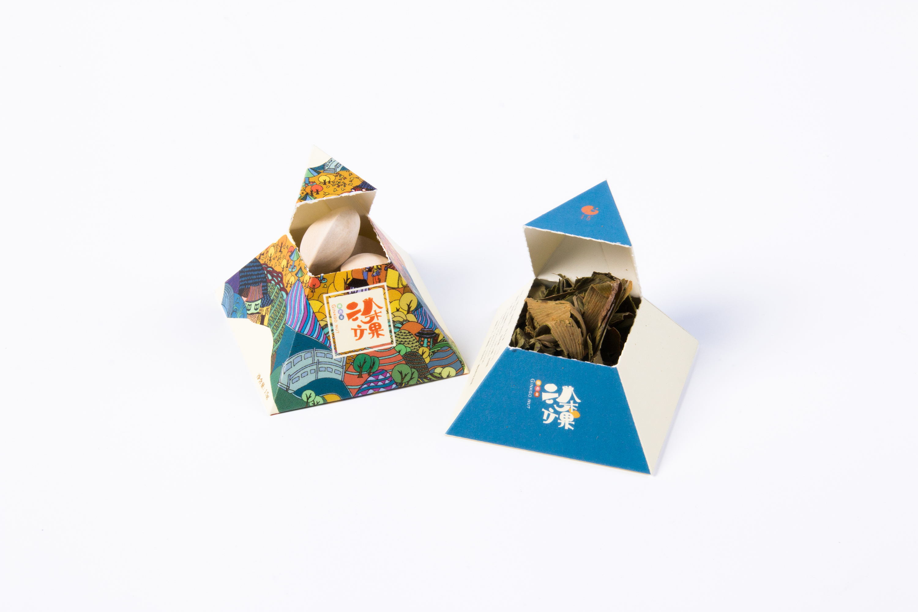 三茶六果-银杏茶果旅游包装纪念品设计