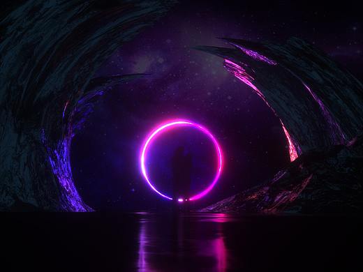 C4D梦幻场景纹理发光练习