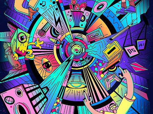 让生活充满音乐/主题插画