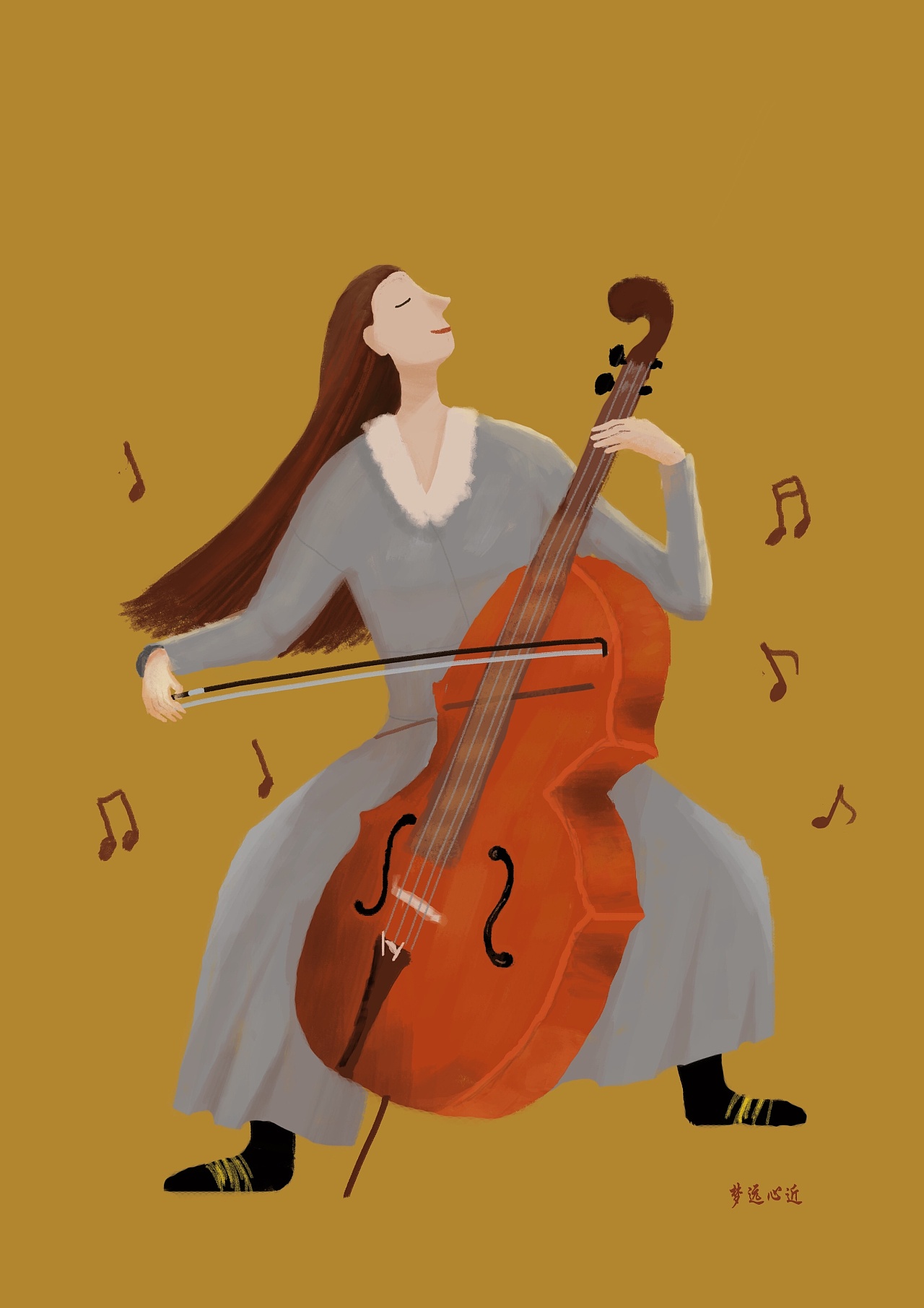 演奏者|插画|商业插画|梦远心近 - 原创作品 - 站酷 (zcool)