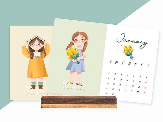 原创萌系小可爱 | 台历