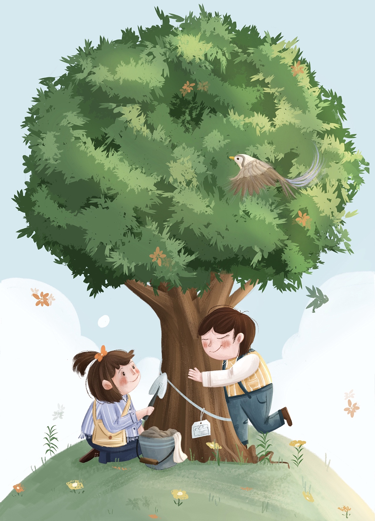 儿童插画-植树节|插画|儿童插画|冻柠走冰 - 原创作品 - 站酷 (zcool)