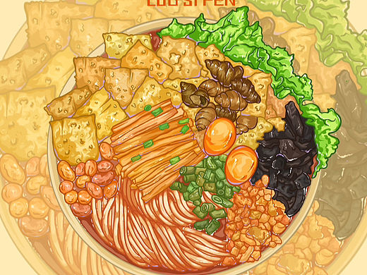 日系食物插画设计