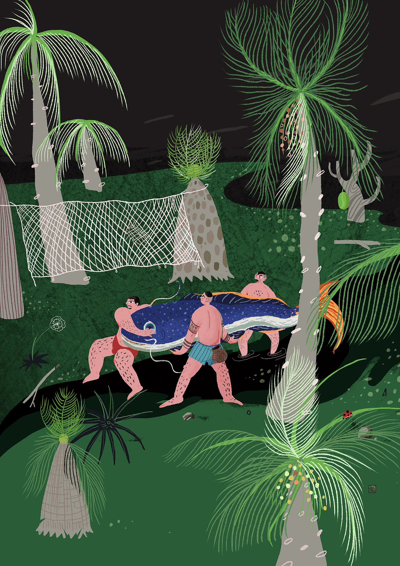 版納生活的點(diǎn)滴插畫（圖ZMjQ2MjUzNjIw） - 商業(yè)插畫 - 站酷設(shè)計(jì)師阿蚌Boom原創(chuàng)素材 - 站酷ZCOOL