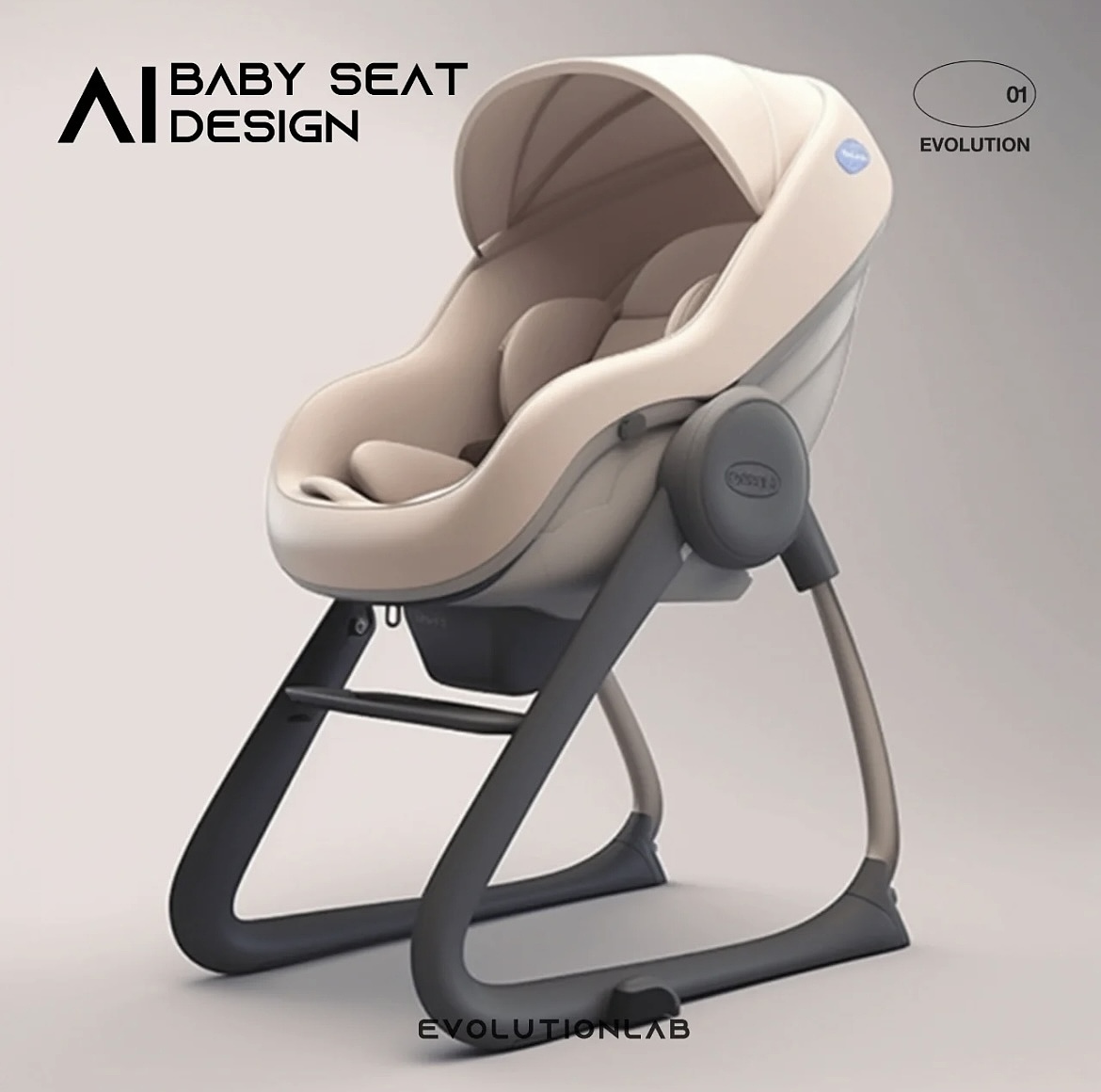 AI赋能工业设计｜婴儿椅（图ZMzM3ODY3NzIw） - 生活用品 - 站酷设计师EvolutionLab原创素材 - 站酷ZCOOL