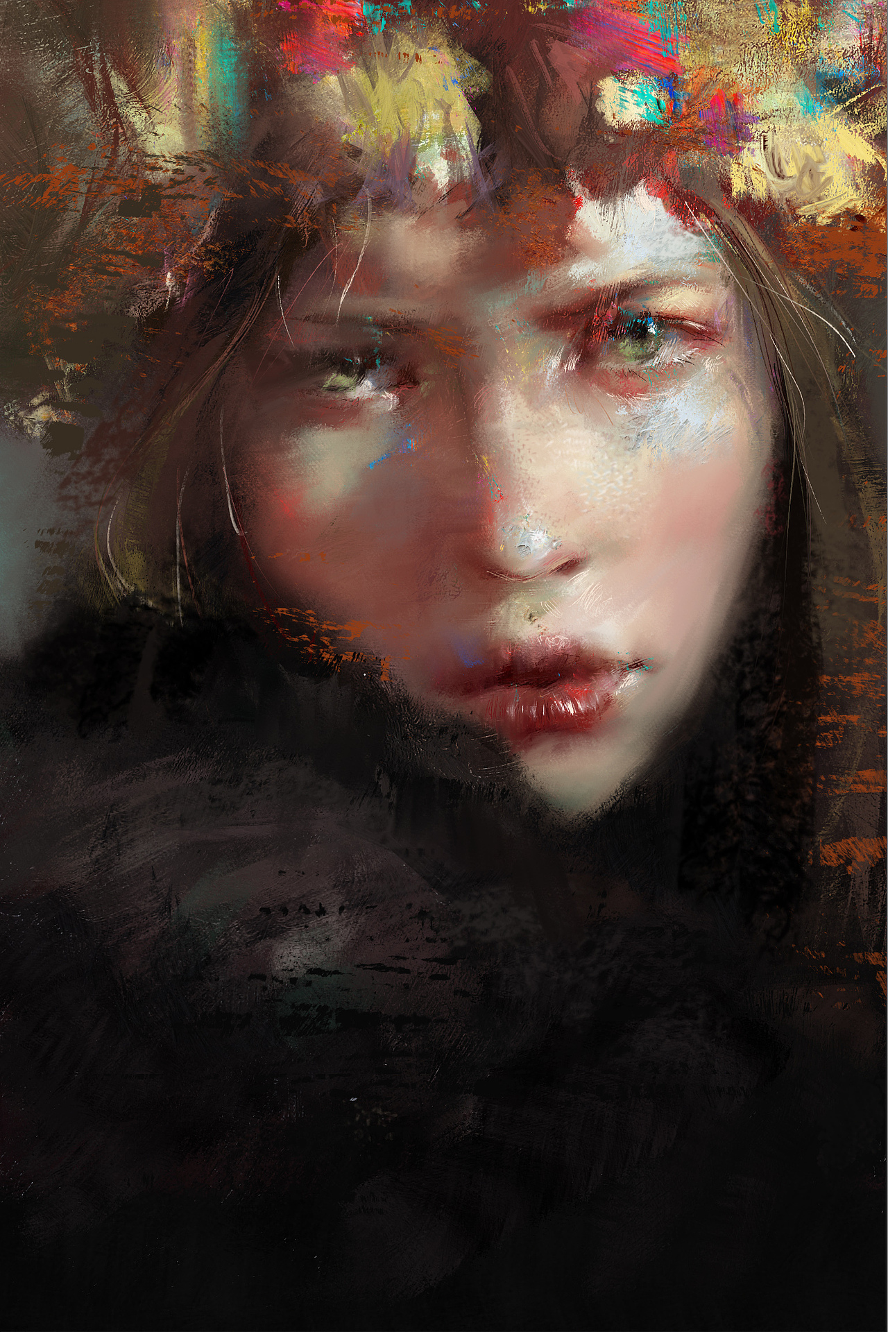 如何让画面有更强的绘画表现力（混合画笔的使用）（图ZMTE4OTk1NzYw） - 创作习作 - 站酷设计师JiayiGu原创素材 - 站酷ZCOOL