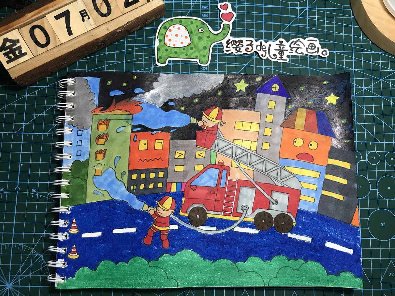 消防儿童画 - 堆糖，美图壁纸兴趣社区