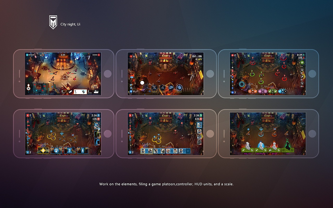 MERCENARIES concept mobile game - interface, logo