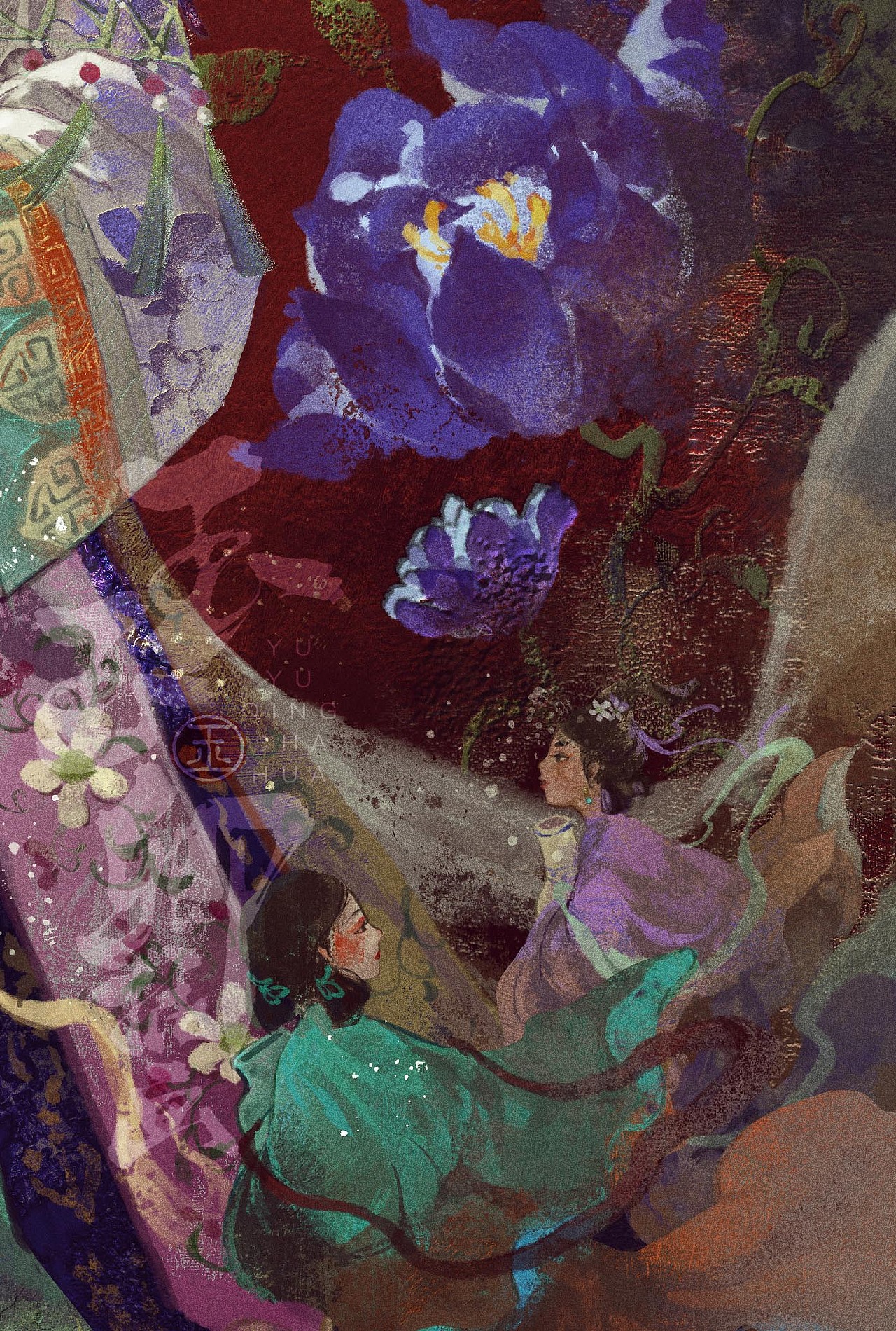 国宝拟人|清乾隆各种釉彩大瓷母（图ZMzQzMDk5OTU2） - 艺术插画 - 站酷设计师画画的玉玉卿原创素材 - 站酷ZCOOL