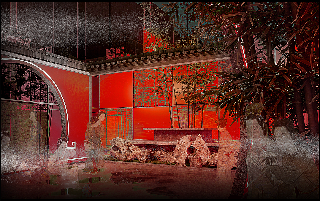 《太虚幻境》中式古风舞美展陈设计