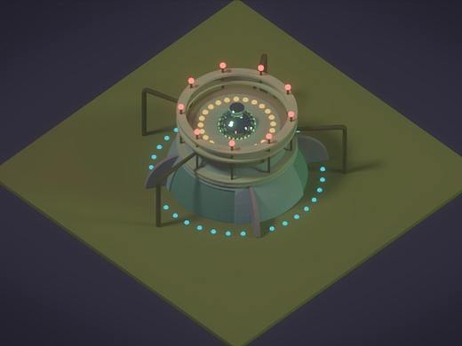 Blender Low-Poly 臨摹---科幻小基地（個人主頁-ZMzMyNDk4NTI=） - 建筑/空間 - 站酷設計師EveningDust原創(chuàng)素材 - 站酷ZCOOL