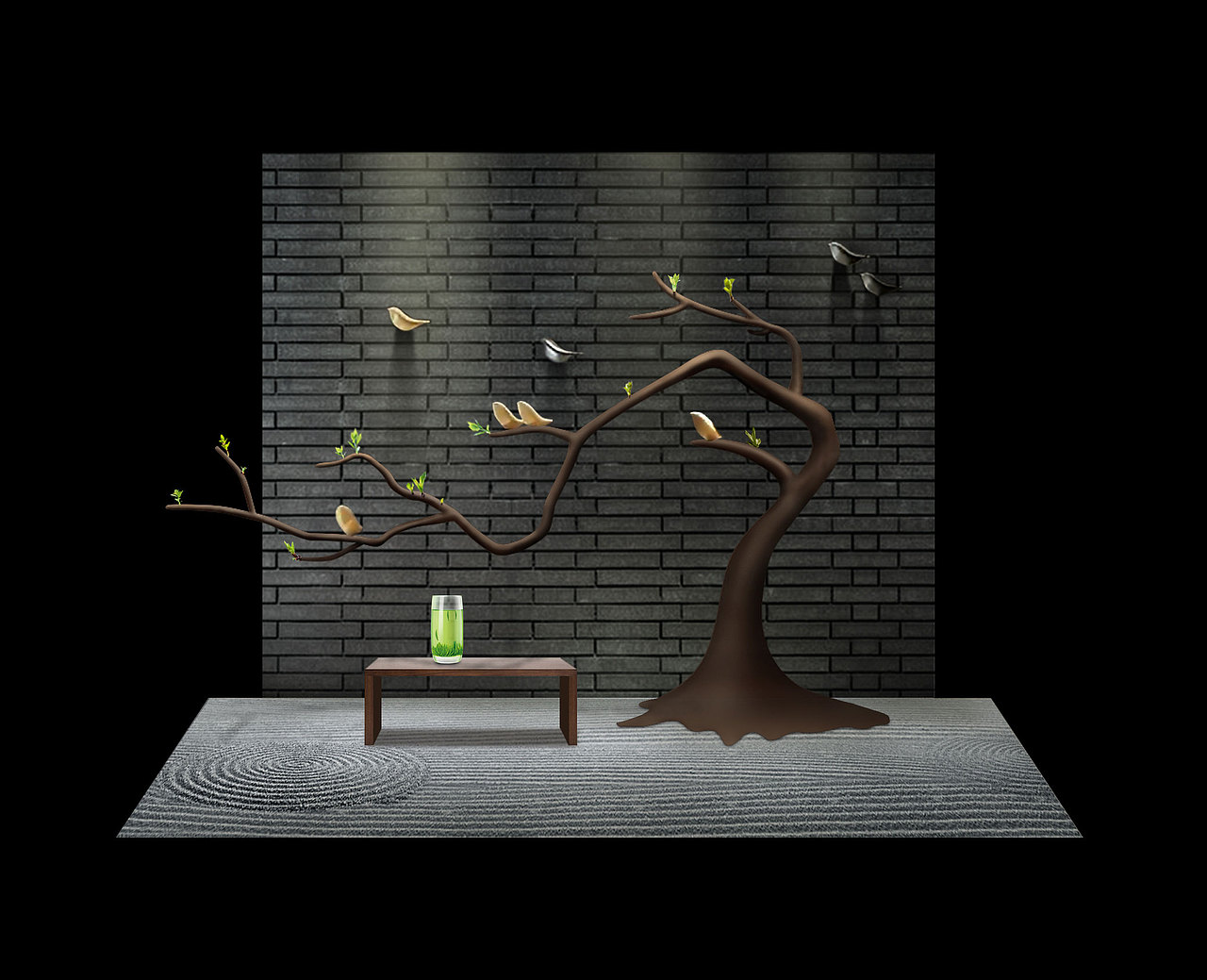 竹叶青橱窗设计（图ZODg2MTU2MDA=） - 展陈设计 - 站酷设计师赛跑的蜗牛原创素材 - 站酷ZCOOL