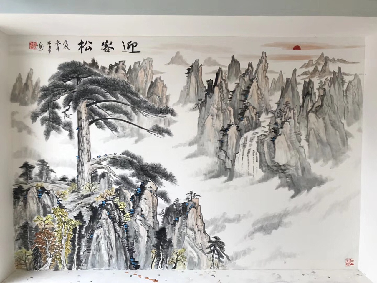 迎客松（圖ZMTE2NzM3Njcy） - 繪畫 - 站酷設計師李斌910924原創(chuàng)素材 - 站酷ZCOOL