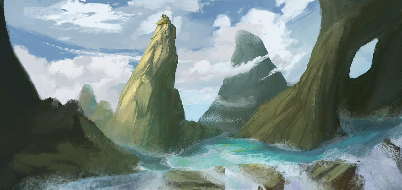 山体设计|插画|游戏原画|虫十三儿 - 原创作品 - 站酷 (zcool)