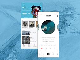 音樂music界面-首頁-播放頁