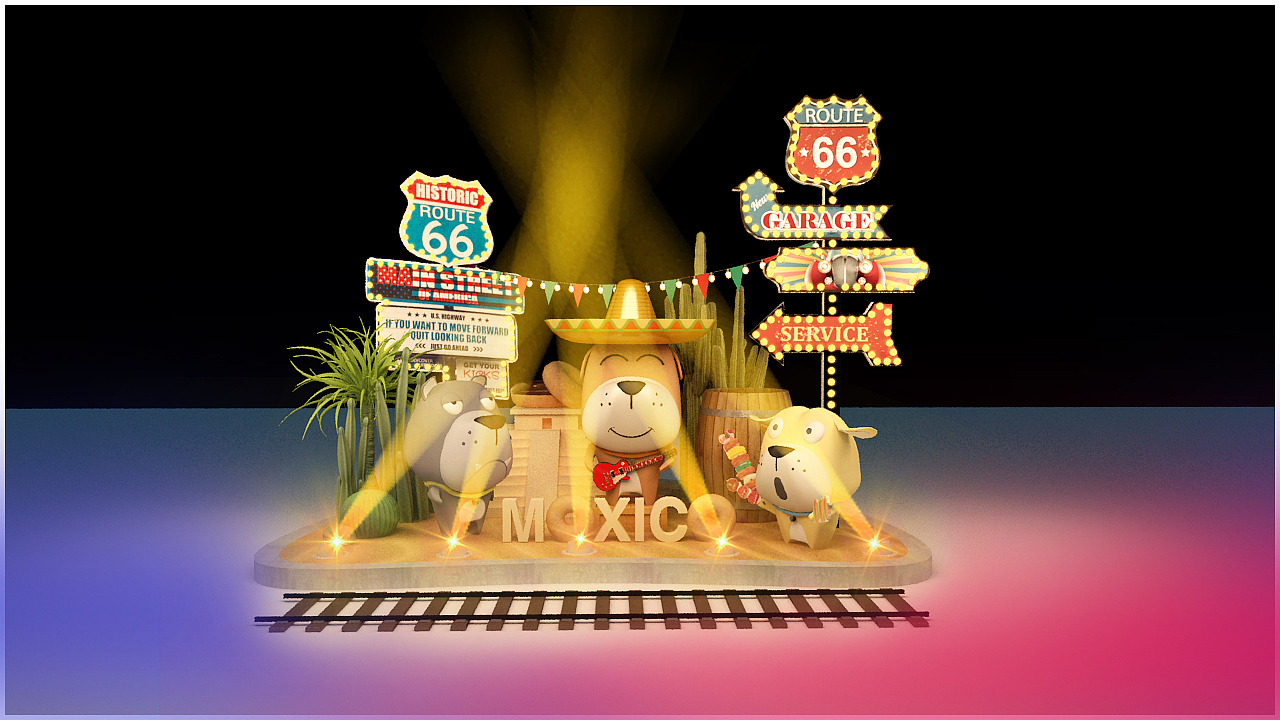 商业美陈设计 附带设计一个形象（图ZMTc3MTU5MDgw） - 动画/影视 - 站酷设计师無奇不有原创素材 - 站酷ZCOOL