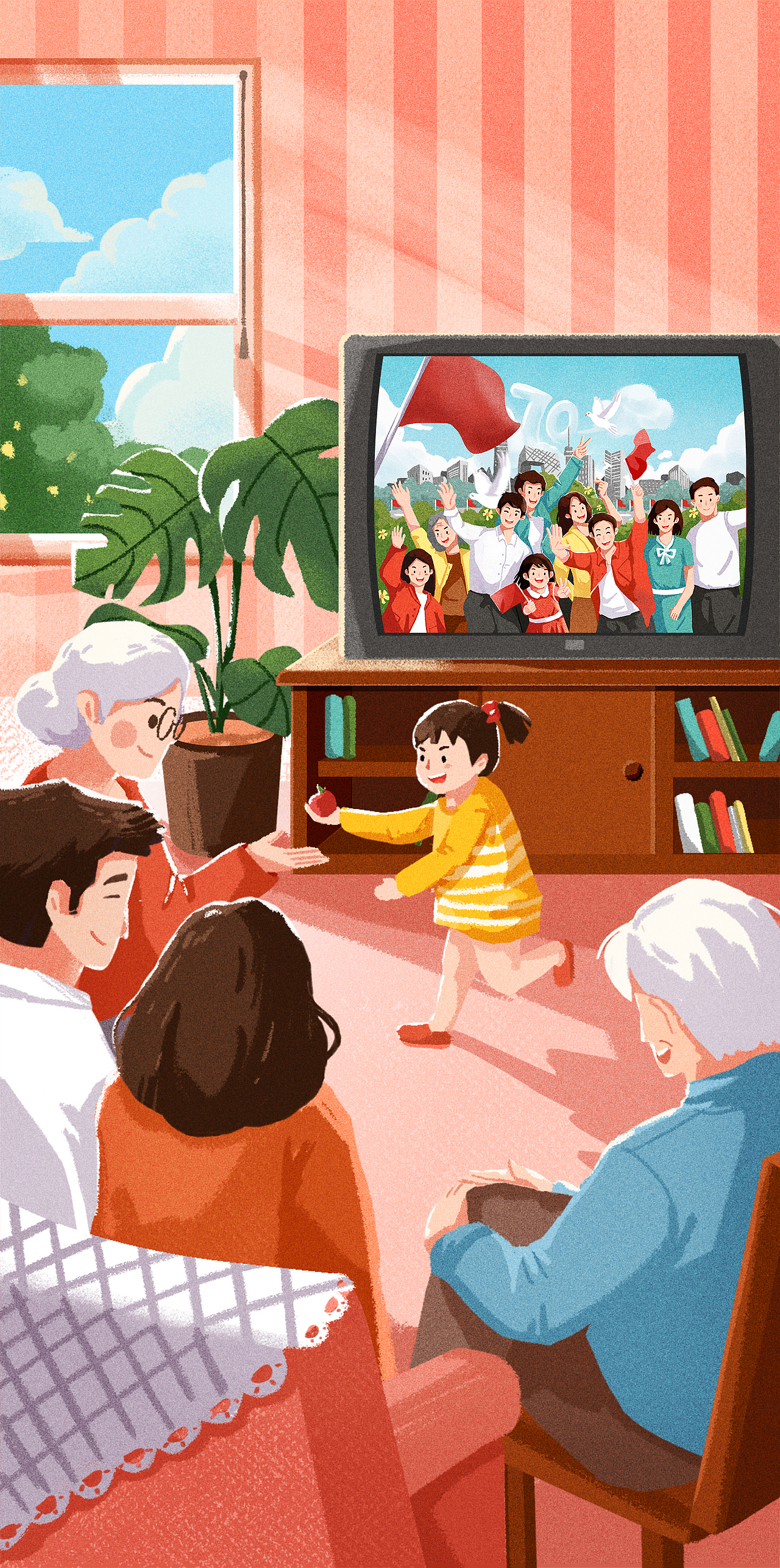 一镜到底h5插画设计——画中画