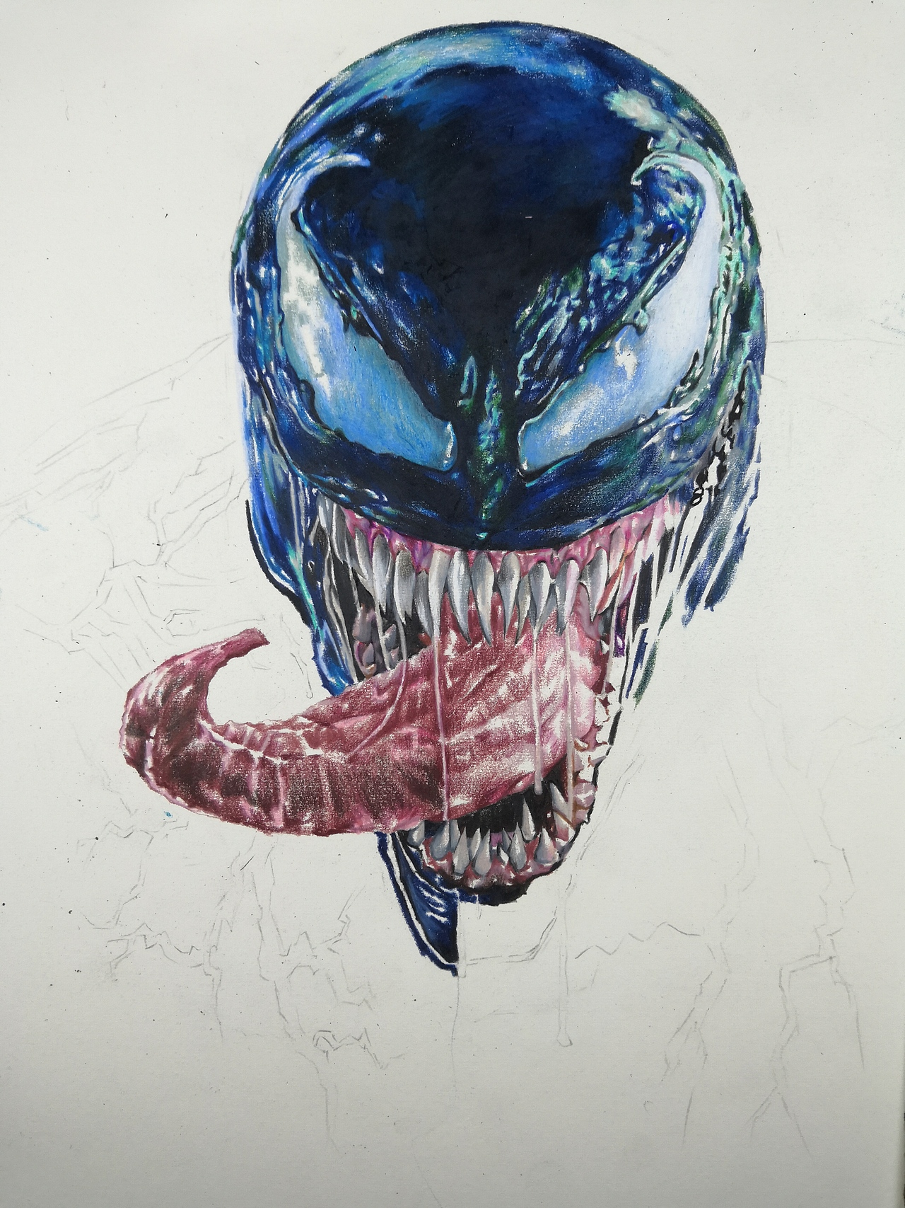 《毒液》彩铅练习