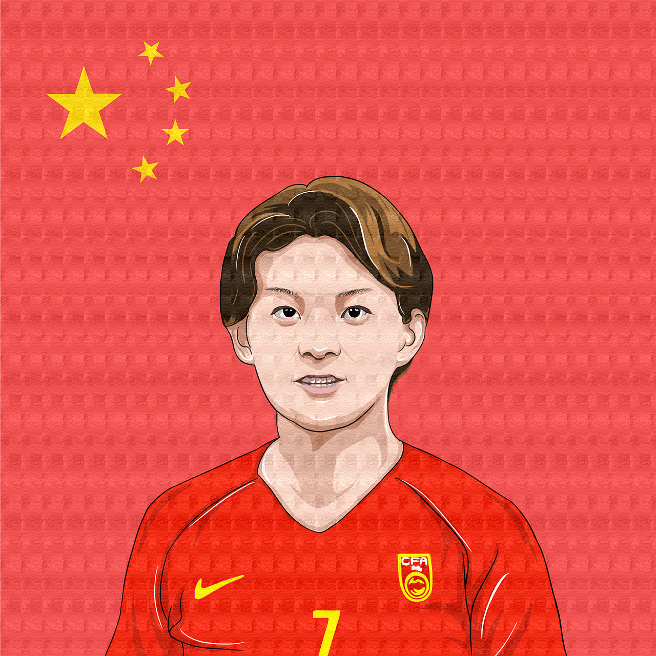 足球明星/插画