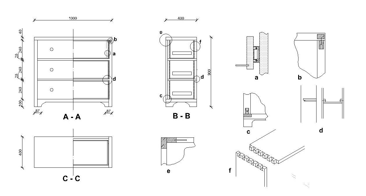 关于一整套柜子的设计图纸