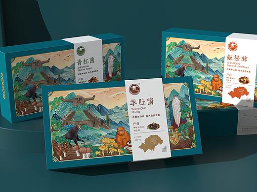 神农传奇印象丨菌类系列包装设计