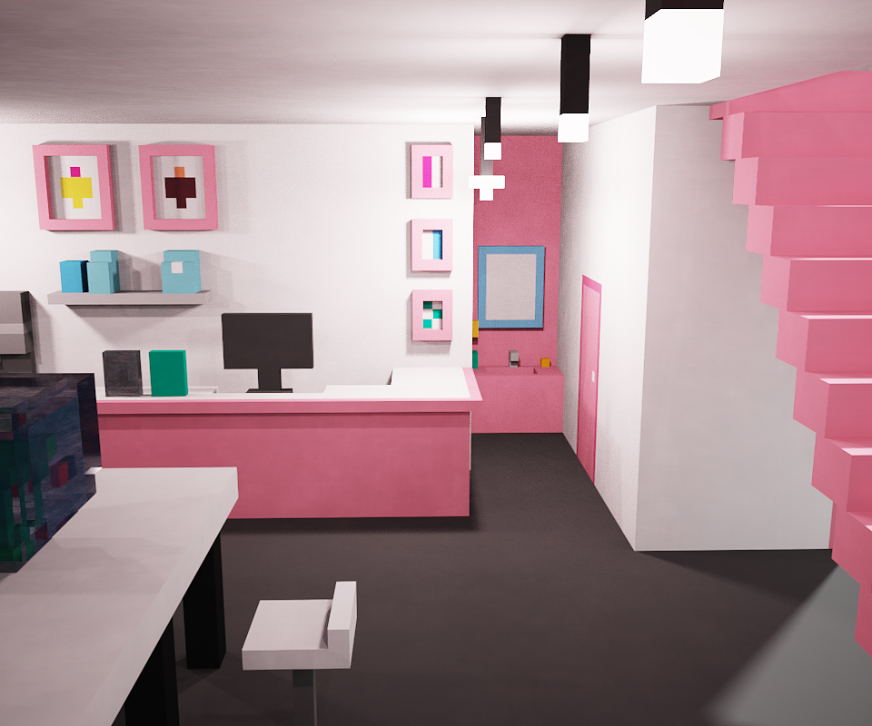 粉粉的冰淇淋店（图ZMTE1MzA3NzMy） - 建筑/空间 - 站酷设计师许曼原创素材 - 站酷ZCOOL